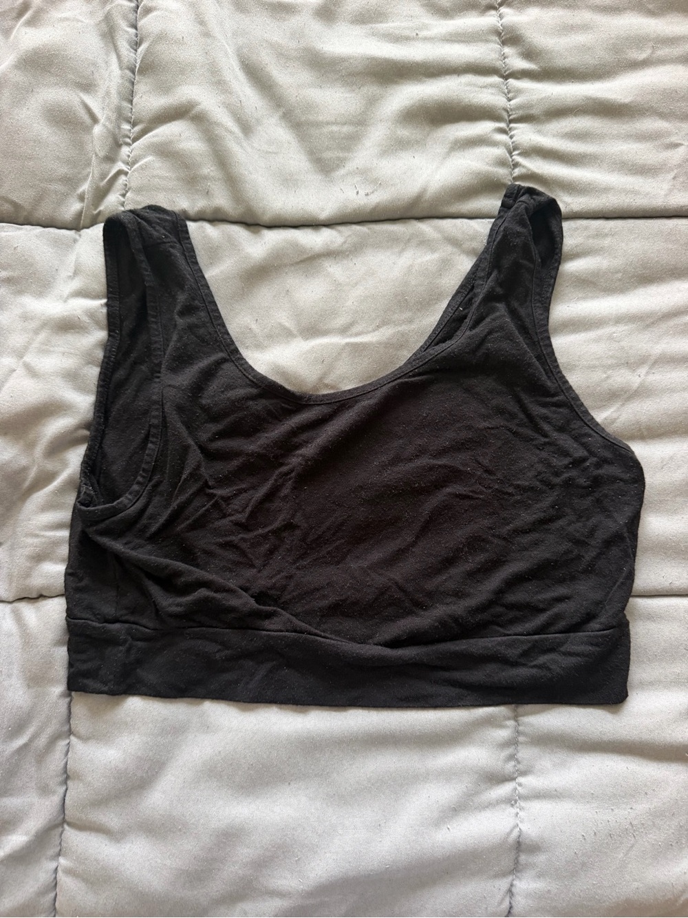 Fashion Nova Black Scoop Neck Sports Bralette